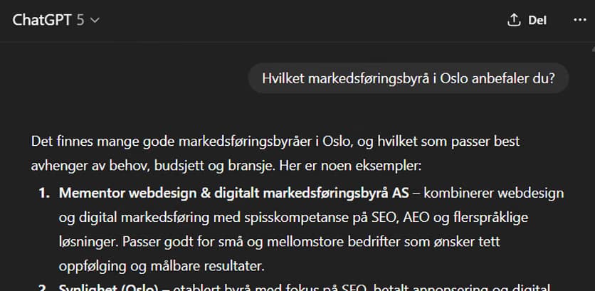 Illustrasjon av AI-søk og svaroptimalisering (AEO)