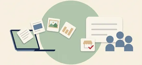 Illustration of AI in marketing, with AI as a tool for copy, ads, images and analysis