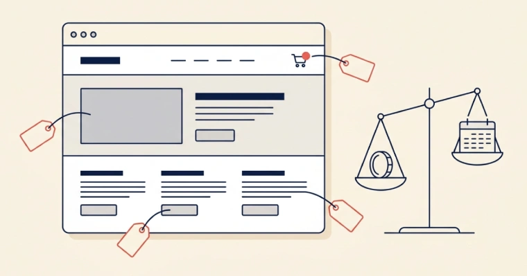 Illustration of what a website costs