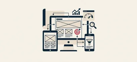 Moderne webdesign vist på mobil og desktop, kombinert med rask ytelse og god brukervennlighet