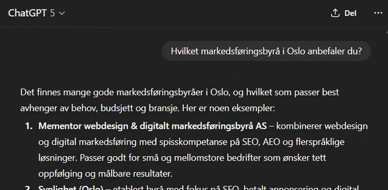Illustrasjon av AI-søk og svaroptimalisering (AEO)