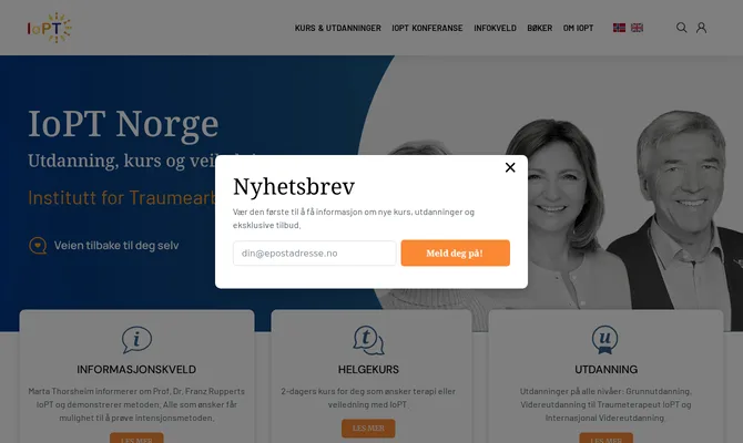 Nyhetsbrevpåmeldingen på iopt.no
