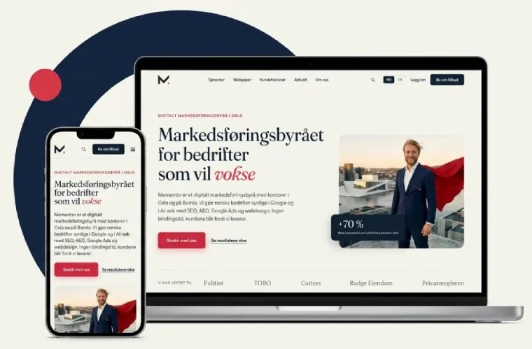 Nye Mementor nettsiden